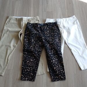 Old Navy Leopard Print and Solid Pants Trio
